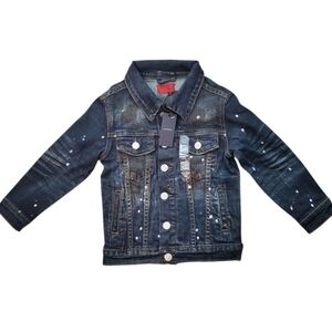 HAUR OF JR North Distressed Kids Denim Jacket NWT 3-4T